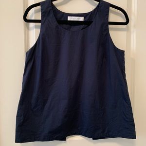 Everlane Cotton Poplin Cutaway Tank